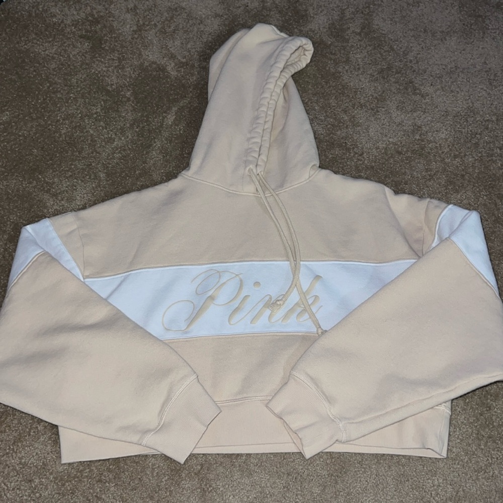 PINK Cropped Hoodie